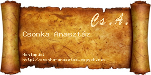 Csonka Anasztáz névjegykártya